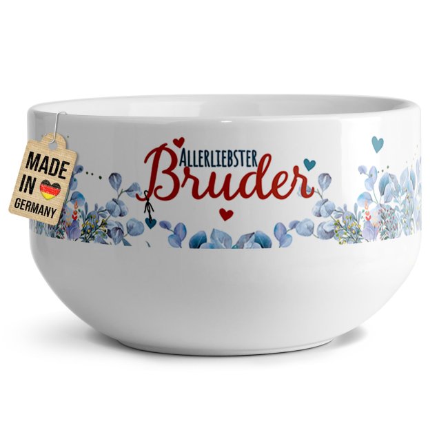 Tassendruck Müslischüssel - Allerliebster Bruder - 500 ml