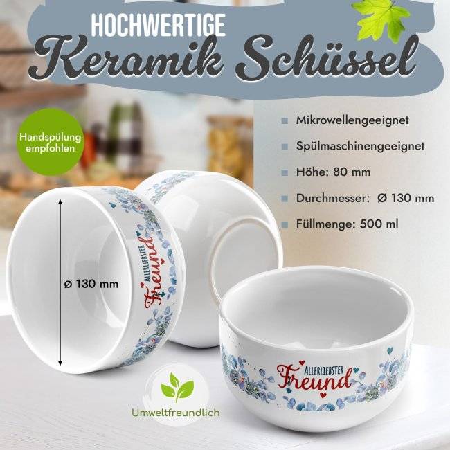 Tassendruck Müslischüssel - Allerliebster Freund - 500 ml Rabatte dieses Monats