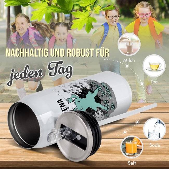 Tassendruck Cola-Dose - Rockt die Schule Mädchen - mit Name - Weiß 420 ml Rabatt