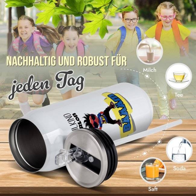 Tassendruck Cola-Dose - Schulkind Bäääm Boy - mit Name - Weiß 420 ml Günstig kaufen