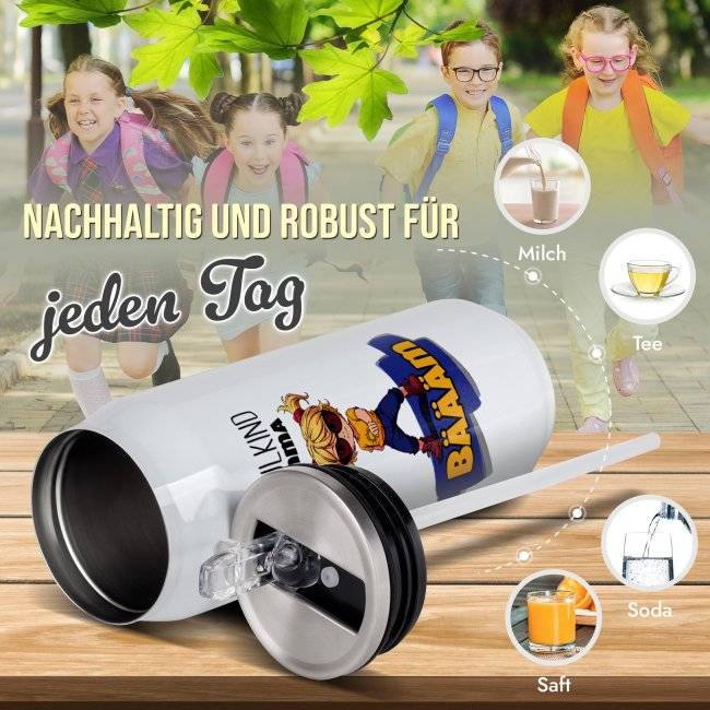 Tassendruck Cola-Dose - Schulkind Bäääm Girl - mit Name - Weiß 420 ml Versandkostenfrei